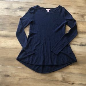 Lilly Pulitzer navy thin sweater/top- XS! NWOT